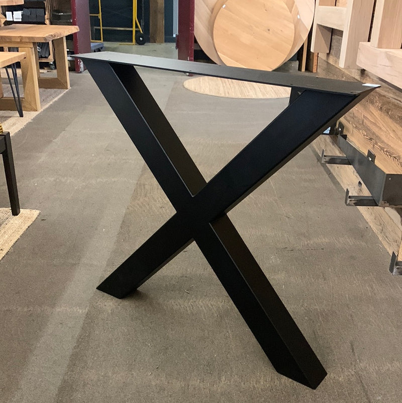 Kufen für Tischplatten | X-Form | 2D | schwarz | massiv | 78x72x14