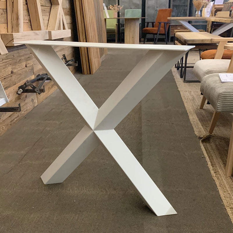 Kufen für Tischplatten | X-Form | 3D | weiß-matt | massiv | 78x72x14