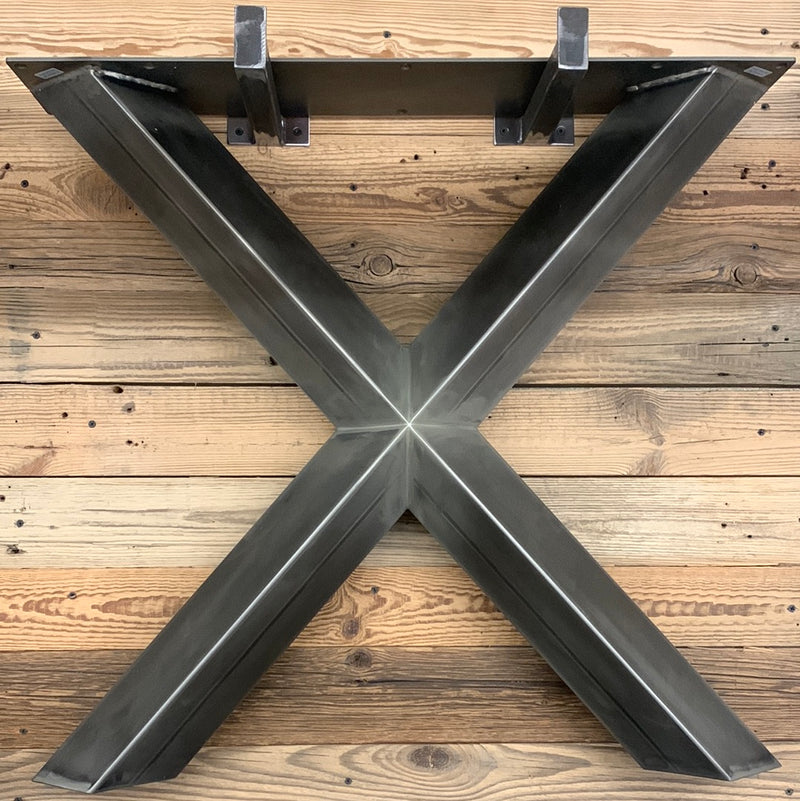 Kufen für Tischplatten | X-Form | 3D | metallic | massiv | 78x72x14