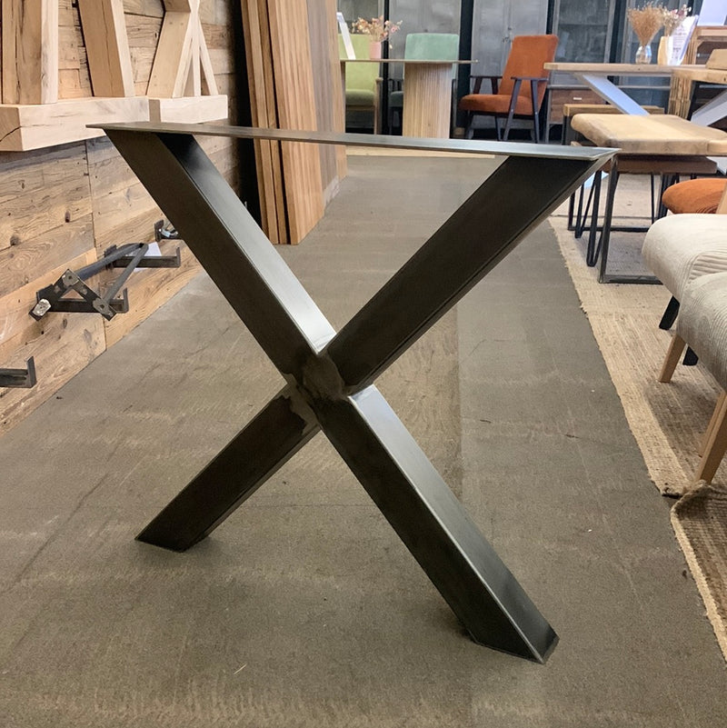 Kufen für Tischplatten | X-Form | 2D | metallic | massiv | 78x72x14