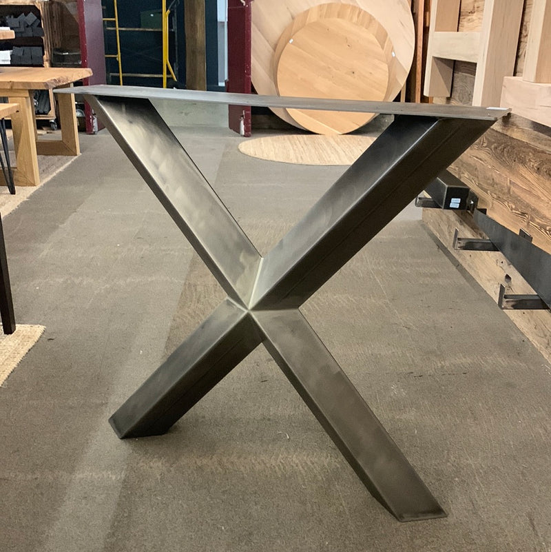 Kufen für Tischplatten | X-Form | 3D | metallic | massiv | 78x72x14