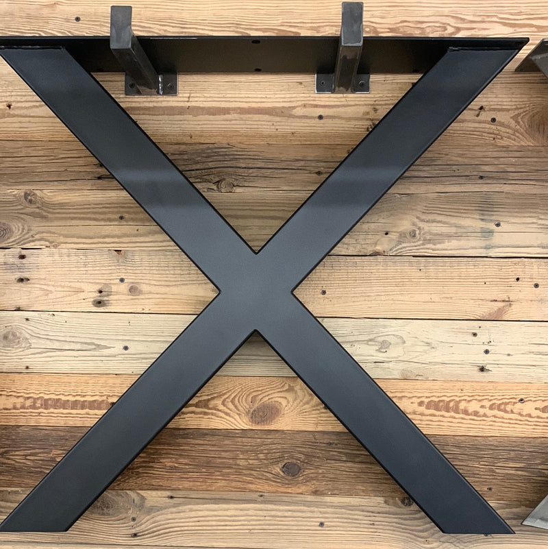 Kufen für Tischplatten | X-Form | 2D | schwarz | massiv | 78x72x14