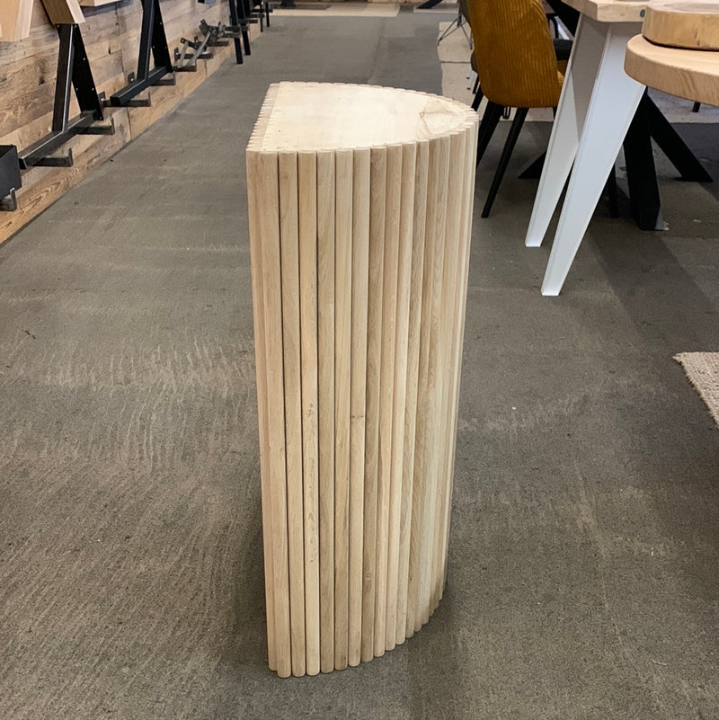 Halbsäule Tischfußsäule aus Eiche – Stilvolle Stabilität für Ihren Massivholztisch | H:71cm D:40cm