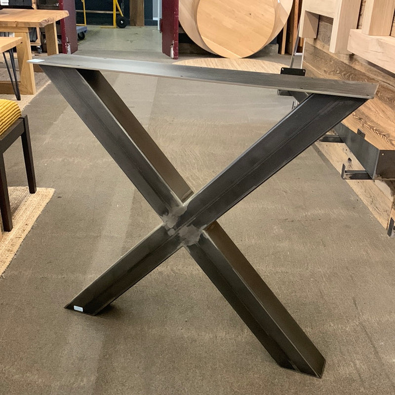 Kufen für Tischplatten | X-Form | 2D | metallic | massiv | 78x72x14