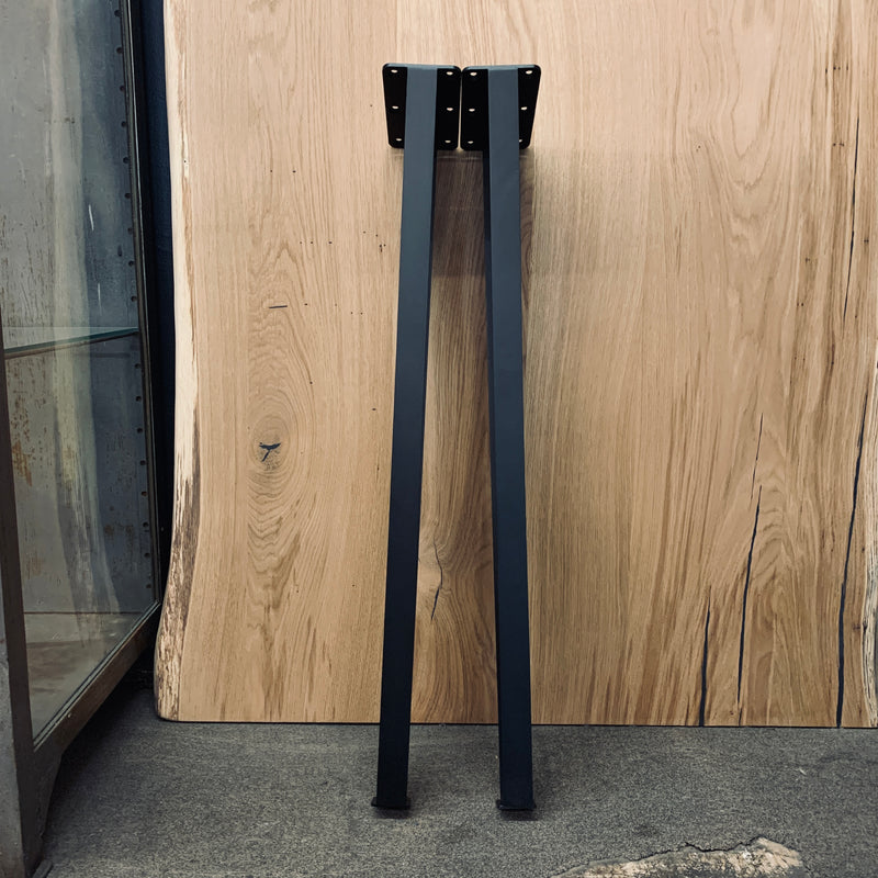 1er Set Design-Tischbeine „Massiv“ | Stahl-Beine | 72 cm | I-Form | Schwarz