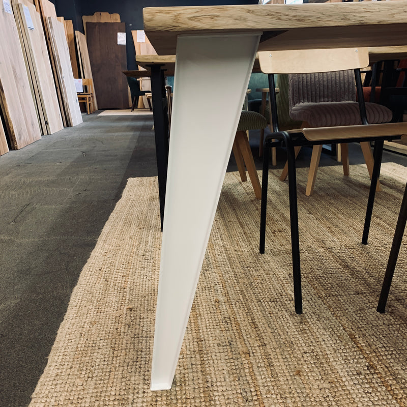 1er Set Design-Tischbeine „Massiv“ | Stahl-Beine | 72 cm | I-Form | Weiss