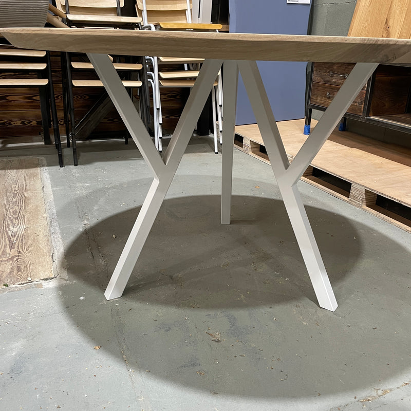 Tischkufen-Set "Kanye" | Für eckige und runde Tischplatten | Farbe: matt weiß