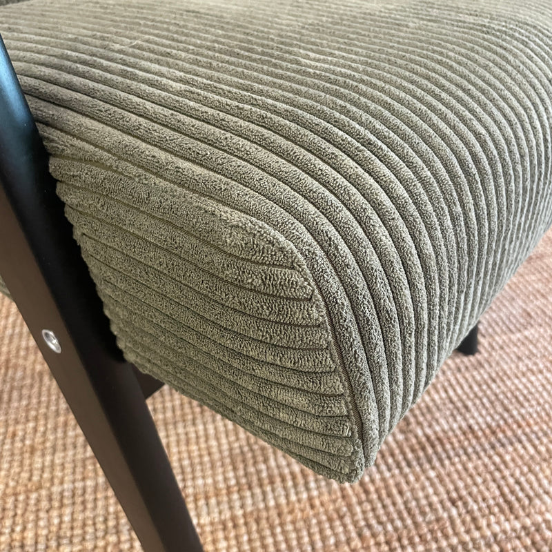 Sessel-Stuhl "Graugrün & Schwarz" | Armlehnensessel für Esstisch, Schreibtisch oder als Fernsehsessel