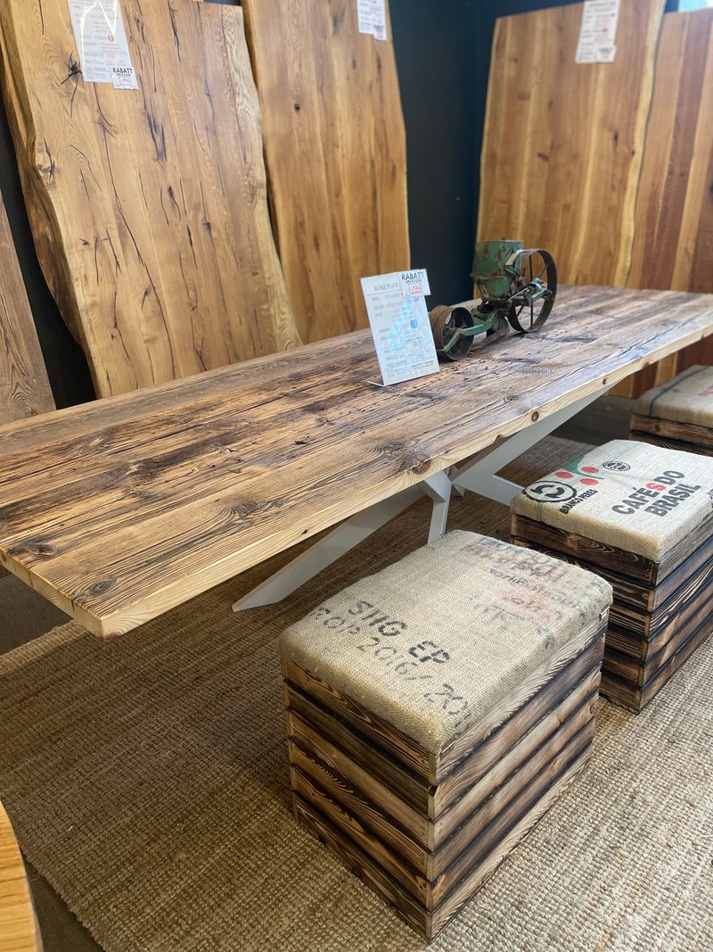 Tischplatten aus historischem Altholz: Charme & Charakter von 50cm bis 400cm Länge | Variante: "Naturbelassen"