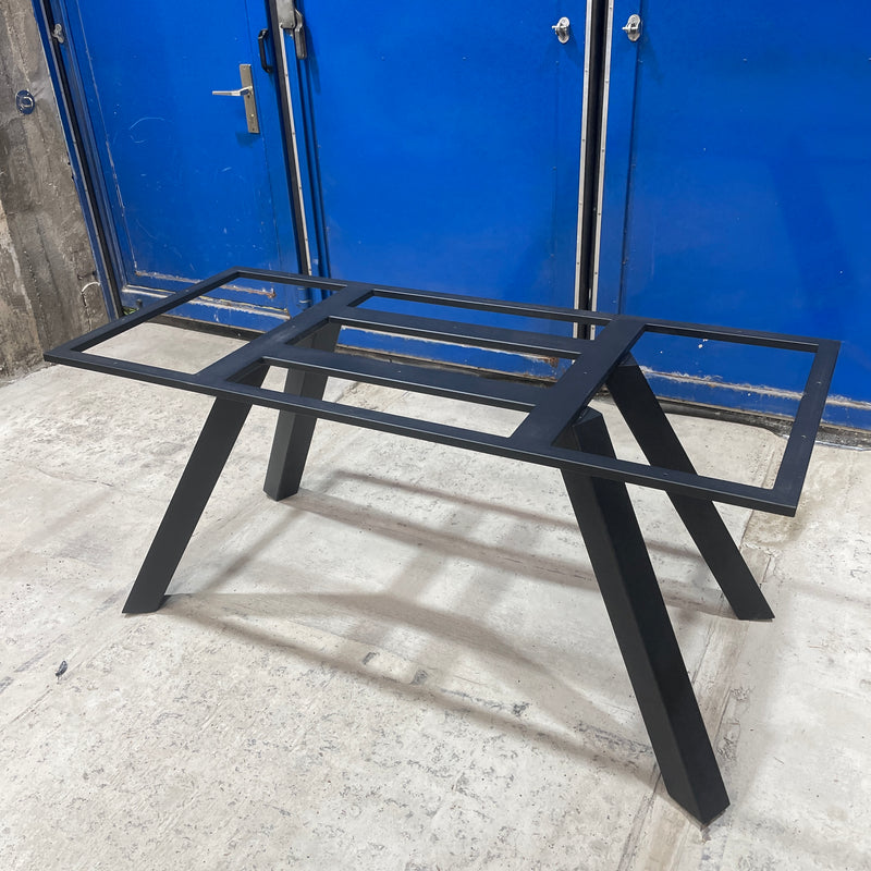 Tischgestell mit Rahmen "ZZ TOP" | Farbe: schwarz matt | Abmessung: 160x70x72cm