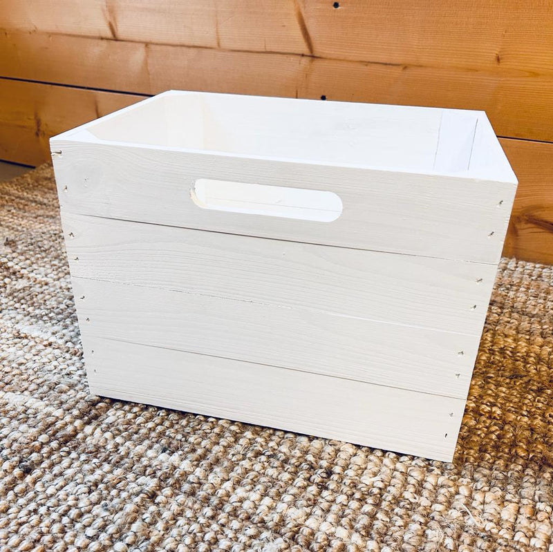 Weiße Holzkiste für Billy-Regale von IKEA | Klein | 36x26,5x25,5cm