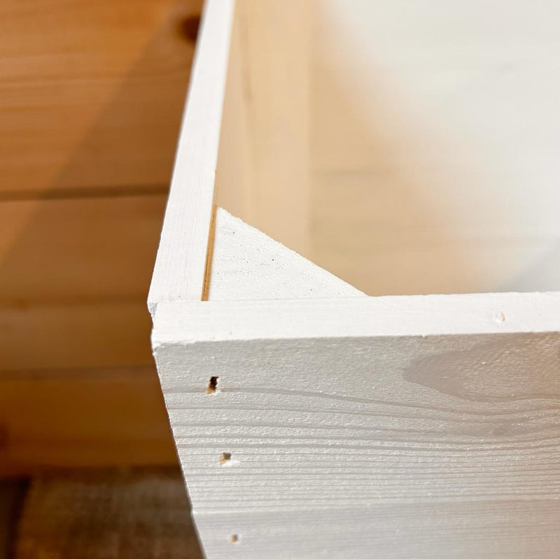 Weiße Holzkiste für Billy-Regale von IKEA | Klein | 36x26,5x25,5cm