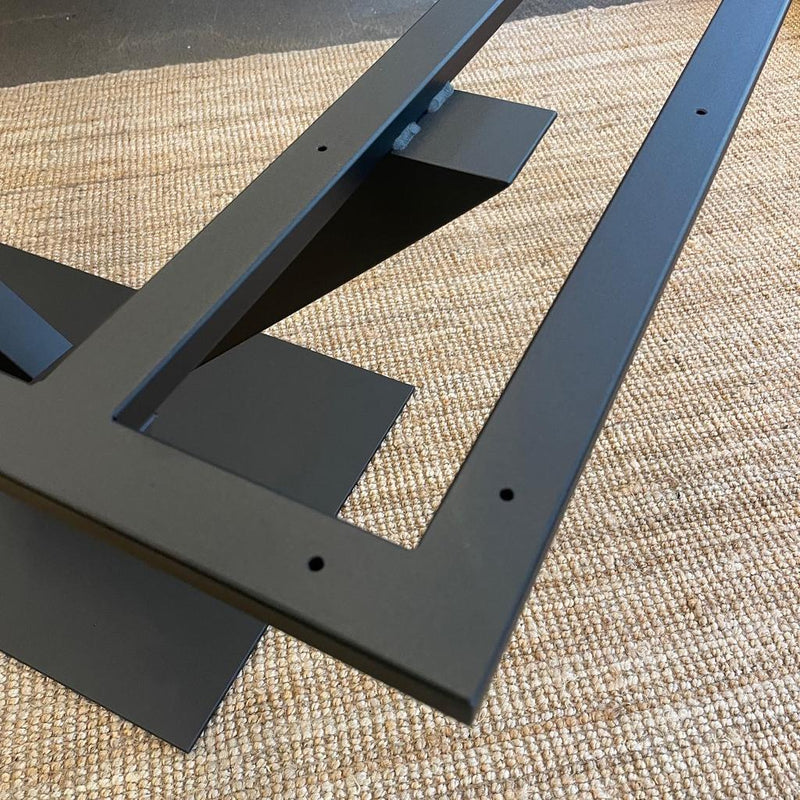 Tischgestell | V-Form | H:72,5cm | Farbe: metallic (nur Klarlack)