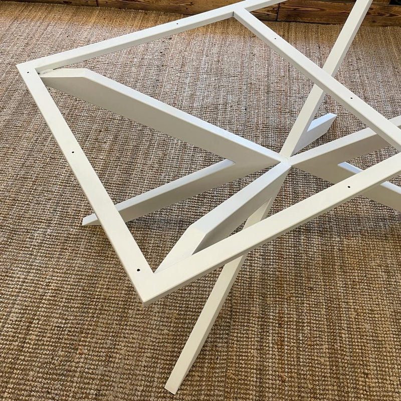 Tischgestell Spider Leg mit Rahmen "QUEEN" | Farbe: weiß matt | Abmessung: 140x80x72cm
