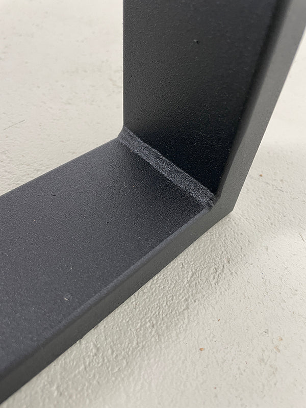 Kufen für Sitzbänke | Rechteck | Stahl | matt schwarz | 35x44x6 cm (2Stk.)
