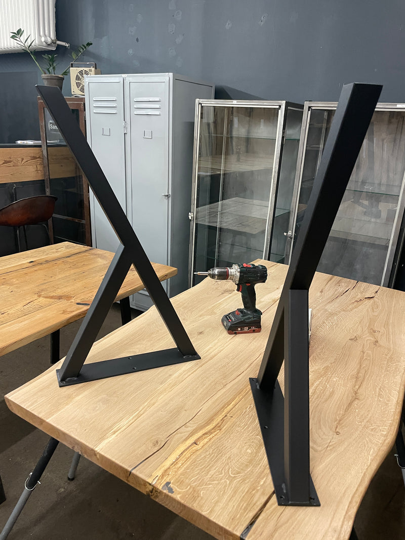 Kufe für Tischplatten | y-Bein | Stahl | matt schwarz