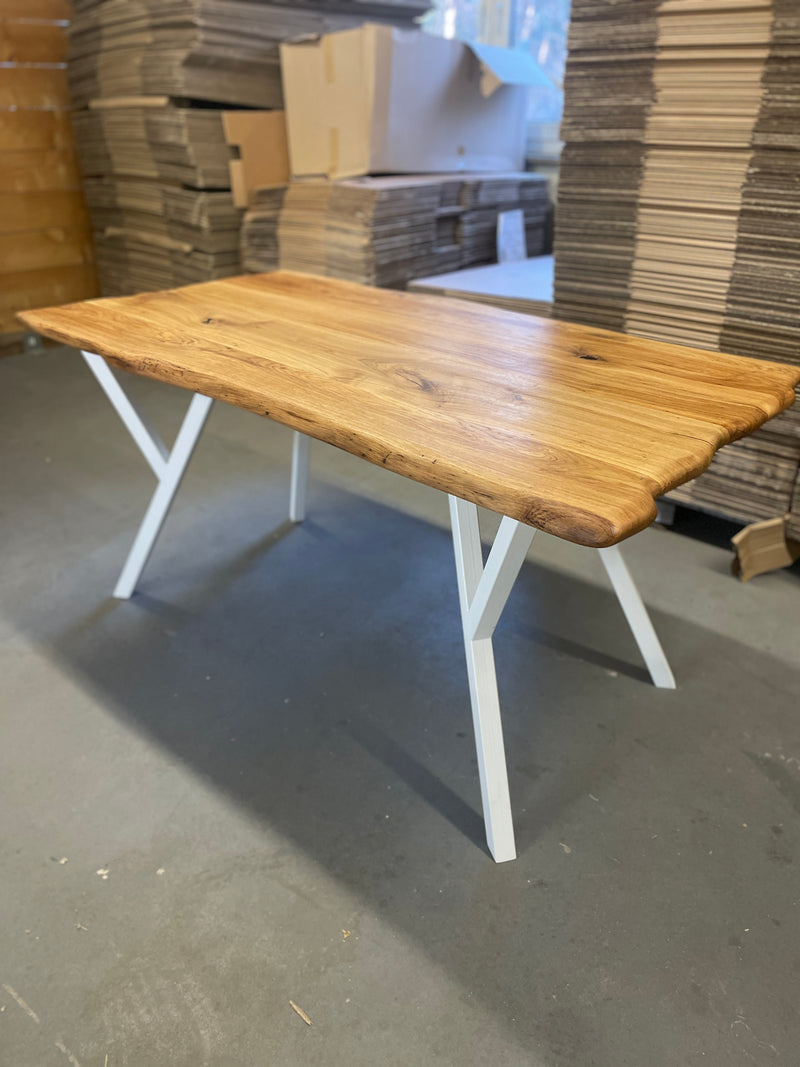 Tischkufen-Set "Kanye" | Für eckige und runde Tischplatten | Farbe: matt weiß