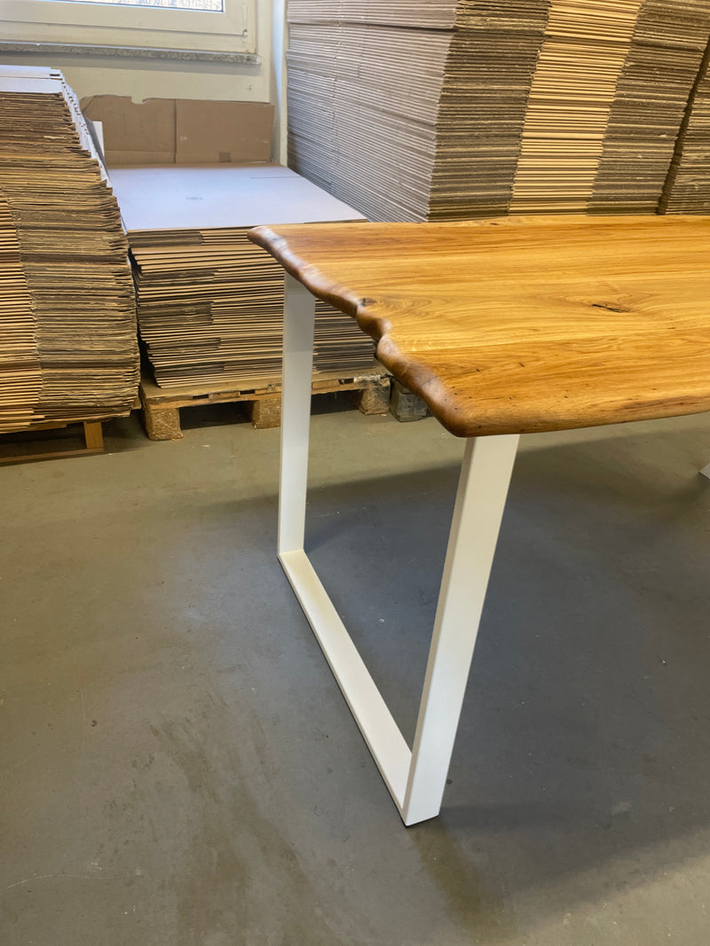 Kufen für Tischplatten | Quadrat | Stahl | matt weiß | 73x73x6 cm (2 Stk.)