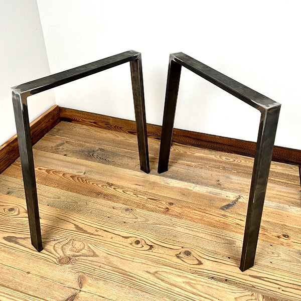 Kufen für Tischplatten | Trapez | Stahl | matt metallic | 73x73x6 cm (2 Stk.)