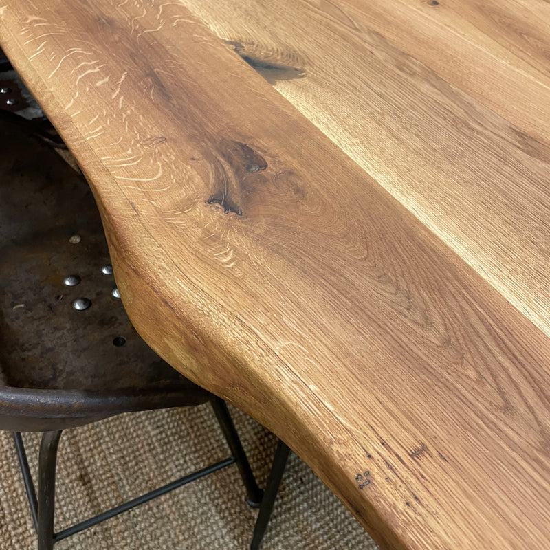 Tischplatte Massivholz | Eiche Baumkante  | 200x100x4cm