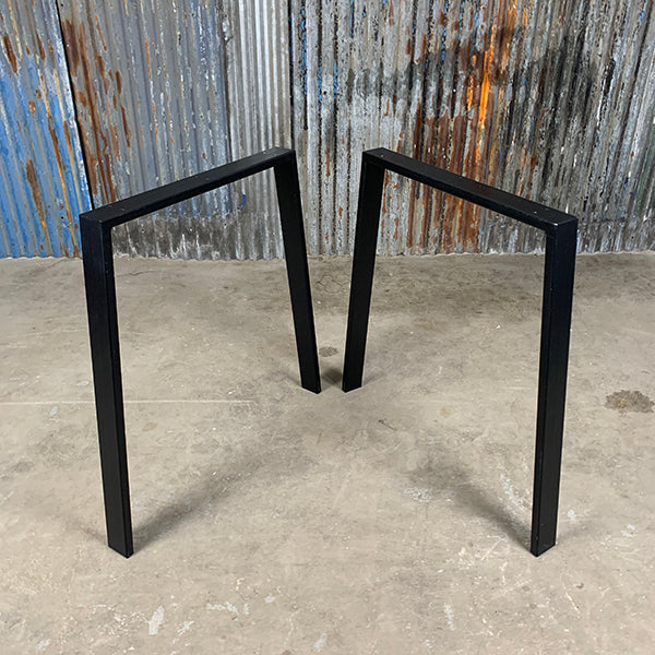 Kufen für Tischplatten | Trapez | Stahl | matt schwarz | 73x73x6 cm (2 Stk.)