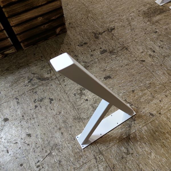 Kufen für Tischplatten | y-Bein | Stahl | matt weiß | 1 Stück